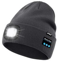 Gorro Bluetooth ATNKE iluminado por LED com farol Gun Grey Gorro Bluetooth ATNKE iluminado por LED com farol Gun Grey