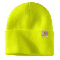 Gorro Carhartt Knit com punhos para homens Brite Lime, tamanho único