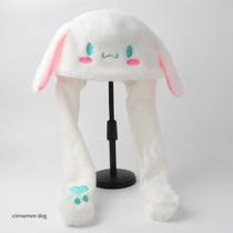 Gorro Cinnamoroll Sanrio com Orelhas Longas de Pelúcia Gorro Cinnamoroll Sanrio com Orelhas Longas de Pelúcia