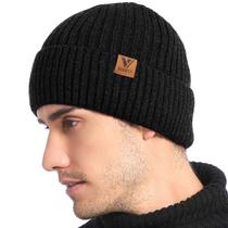 Gorro com forro Vgogfly para homens e mulheres, inverno, quente, cinza claro Gorro com forro Vgogfly para homens e mulheres, inverno, quente, cinza claro