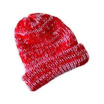 Gorro Curto de Frio Vermelho Mesclado