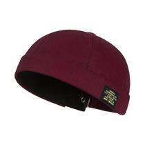 Gorro De Algodão Unissex Sem Aba, Cor Sólida, Com Contas, Estilo Hip Hop Para Ciclismo