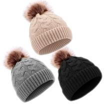 Gorro de bebê DANMY Winter Warm Knit, boné para 6 a 24 meses