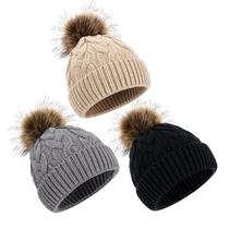 Gorro de bebê DANMY Winter Warm Knit, boné para 6 a 24 meses