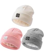 Gorro de bebê Hispeka, 3 pacotes de inverno para crianças, meninas e meninos