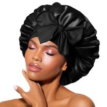 Gorro de cetim para dormir BONNET QUEEN Silk Black Gorro de cetim para dormir BONNET QUEEN Silk Black