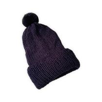 Gorro de Frio com Pompom Preto