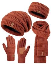 Gorro de inverno, chapéu, cachecol, luvas, conjunto de bandanas SENPUKI para mulheres Gorro de inverno, chapéu, cachecol, luvas, conjunto de bandanas SENPUKI para mulheres