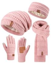 Gorro de inverno, chapéu, cachecol, luvas, conjunto de bandanas SENPUKI para mulheres