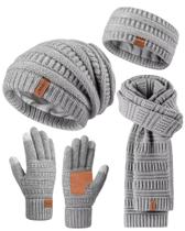 Gorro de inverno, chapéu, cachecol, luvas, conjunto de bandanas SENPUKI para mulheres Gorro de inverno, chapéu, cachecol, luvas, conjunto de bandanas SENPUKI para mulheres