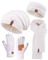 Gorro de inverno, chapéu, cachecol, luvas, conjunto de bandanas SENPUKI para mulheres Gorro de inverno, chapéu, cachecol, luvas, conjunto de bandanas SENPUKI para mulheres