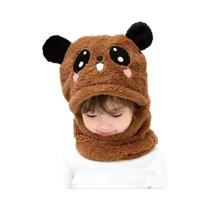 Gorro De Inverno Com Estampa De Desenho Animado Para Meninos E Meninas, Gorro Com Lenço Para