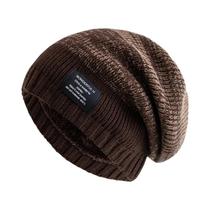 Gorro De Inverno Feminino Com Forro De Pelúcia, Estilo Slouchy, Em Cores Misturadas, Chapéu
