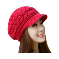 Gorro De Inverno Feminino Quente De Lã Tricotada, Estilo Retrô Para Esqui, Camping, Corrida E
