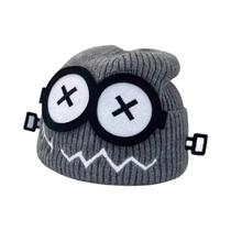 Gorro De Inverno Feminino Quente E Confortável Com Estampa De Desenho Animado, Boné De Malha
