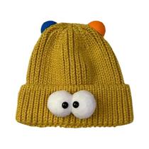 Gorro De Inverno Feminino Quente E Confortável Com Estampa De Desenho Animado, Boné De Malha