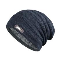 Gorro De Inverno Forrado De Pele Unissex, Grosso, Macio, Elástico, Quente, Moda Para Homens E