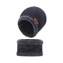 Gorro De Inverno Masculino Com Forro De Lã, Cachecol De Lã Grosso, Balaclava, Máscara De Esqui