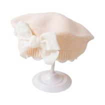 Gorro De Inverno Para Meninas Com Laço Tricotado, Confortável E Macio, Para Crianças De 3 a 12 Anos