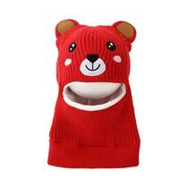 Gorro De Inverno Para Meninos Com Estampa De Animais Em Cartoon, Com Protetores De Orelha, Forrado