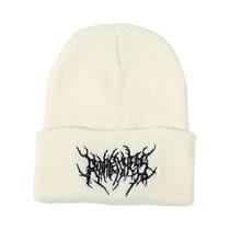 Gorro De Inverno Punk Gótico Unissex De Algodão Quente Moda Boné De Caveira De Malha