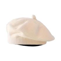Gorro De Inverno Quente Para Meninas Bebês, Estilo Coreano, Com Flor Tricotada, Cor Sólida, Estilo