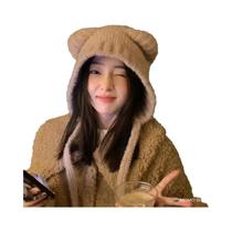 Gorro De Inverno Quente Para Meninas Com Proteção Para as Orelhas, Gorro De Lã De Crochê Com Gorro De Inverno Quente Para Meninas Com Proteção Para as Orelhas, Gorro De Lã De Crochê Com