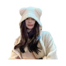 Gorro De Inverno Quente Para Meninas Com Proteção Para as Orelhas, Touca De Lã De Crochê Com