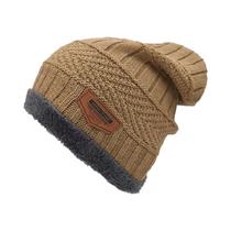 Gorro De Inverno Tricotado Para Homens E Mulheres, Capuz Espesso E Quente Sem Aba, Gorro Skullies
