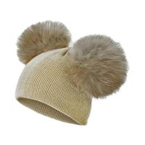 Gorro De Inverno Tricotado Para Meninas E Meninos, Chapéu De Bebê Com Pom Pom, Acessórios Para Bebês