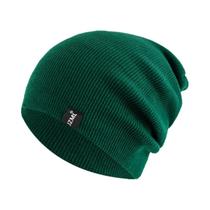 Gorro De Inverno Tricotado Unissex Em Várias Cores Com Etiqueta Decorativa Casual Para Uso Diário Ao