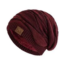 Gorro De Inverno Unissex Com Forro De Fleece Quente Para Homens E Mulheres, Boné Casual Tricotado Em