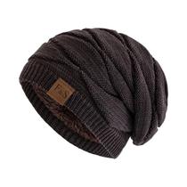 Gorro De Inverno Unissex Com Forro De Fleece Quente Para Homens E Mulheres, Boné Casual Tricotado Em