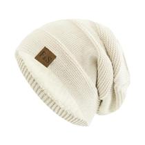 Gorro de Inverno Unissex com Forro de Pele - Gorro de Caveira Casual de Malha