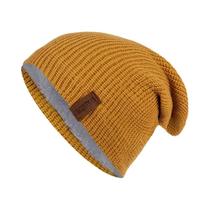 Gorro De Inverno Unissex Com Forro De Pelúcia, Tricotado, Quente, Boné De Esqui Sólido Para Homens E