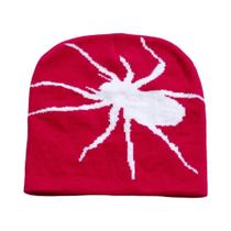Gorro De Inverno Unissex Em Tricô Com Estampa De Teia De Aranha, Quente E Divertido, Sem Punho, 2024