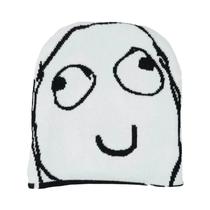Gorro De Inverno Unissex Em Tricô Com Estampa Divertida De Rosto De Desenho Animado, Macio, Quente E Gorro De Inverno Unissex Em Tricô Com Estampa Divertida De Rosto De Desenho Animado, Macio, Quente E