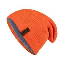 Gorro De Inverno Unissex Forrado Com Pelúcia, Tricotado, Quente, Boné De Esqui Sólido Para Homens E