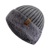 Gorro De Inverno Unissex Grosso, Quente, Forrado Com Pelo, Boné Tricotado Para Homens E Mulheres,