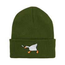 Gorro De Inverno Unissex Tricotado Com Bordado De Ganso, Touca Quente Para Homens E Mulheres Para Gorro De Inverno Unissex Tricotado Com Bordado De Ganso, Touca Quente Para Homens E Mulheres Para