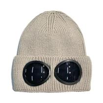 Gorro De Inverno Unissex Tricotado Com Óculos, À Prova De Vento, Quente, Gorro De Esqui Macio E