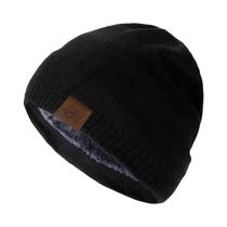 Gorro De Inverno Unissex Tricotado Em Cor Sólida, Capuz Quente Para Esportes Ao Ar Livre Com Forro