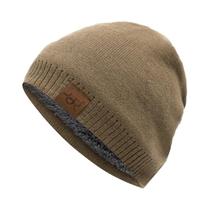 Gorro De Inverno Unissex Tricotado Em Cor Sólida, Capuz Quente Para Esportes Ao Ar Livre Com Forro