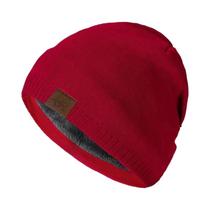Gorro De Inverno Unissex Tricotado Em Cor Sólida, Capuz Quente Para Esportes Ao Ar Livre Com Forro