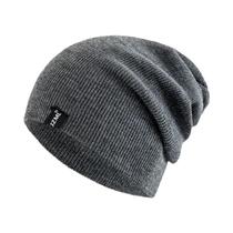 Gorro De Inverno Unissex Tricotado Em Várias Cores Com Decoração De Letras Casual Para Uso Diário Ao