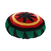 Gorro De Lã Colorido Estilo Rasta, Boné Jamaicano Reggae, Chapéu Octogonal Folgado Com Aba Flexível