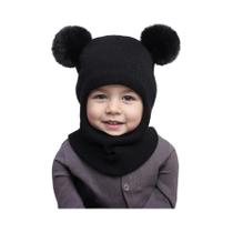 Gorro De Lã Com Proteção Para Ouvidos Para Crianças De 3 a 12 Anos, Pulôver De Cor Sólida E Fofo