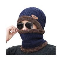 Gorro De Lã De Inverno Para Homens E Mulheres, Gorro Grosso De Pelúcia Quente De Lã, Cachecol De
