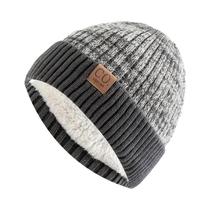 Gorro De Lã Inverno Estilo Coreano, Pequeno, Tricotado, Com Letras, Aumenta O Rosto, Gorro De Outono