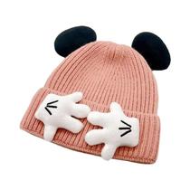 Gorro De Lã Quente De Inverno Para Crianças Com Orelhas De Rato, Boné De Cartoon Fofo Para Presente Gorro De Lã Quente De Inverno Para Crianças Com Orelhas De Rato, Boné De Cartoon Fofo Para Presente